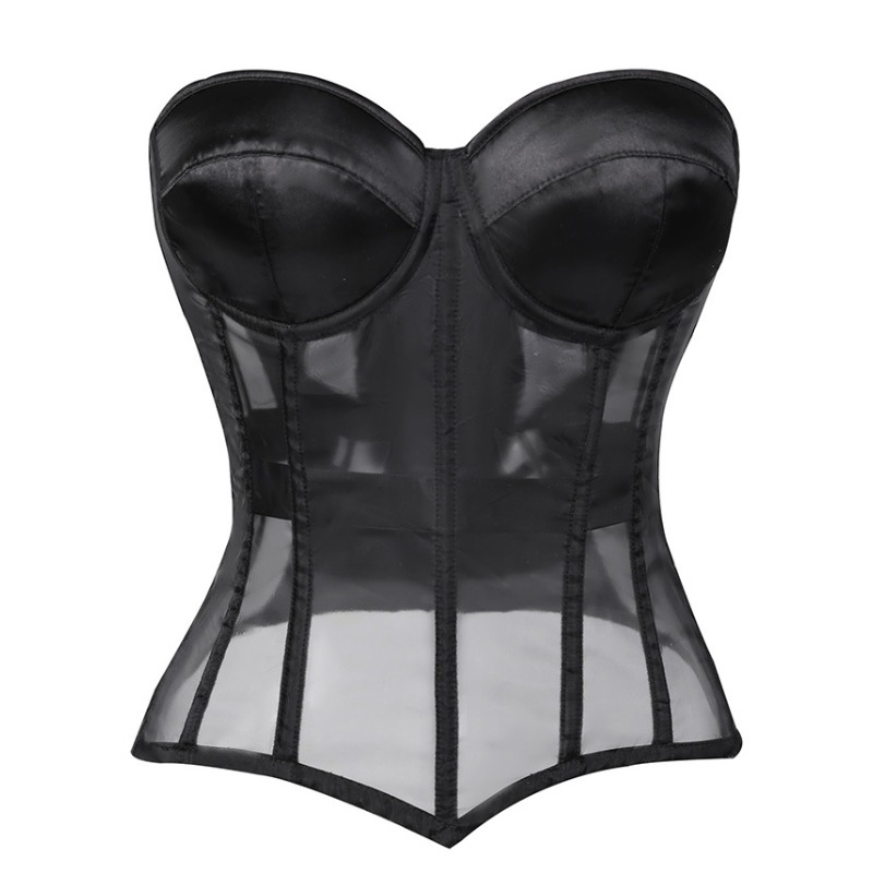 เสื้อครอปเซ็ทตาข่ายสีดำแบบไร้ส - Corset Waist Cinch บทวิจารณ์และราคา