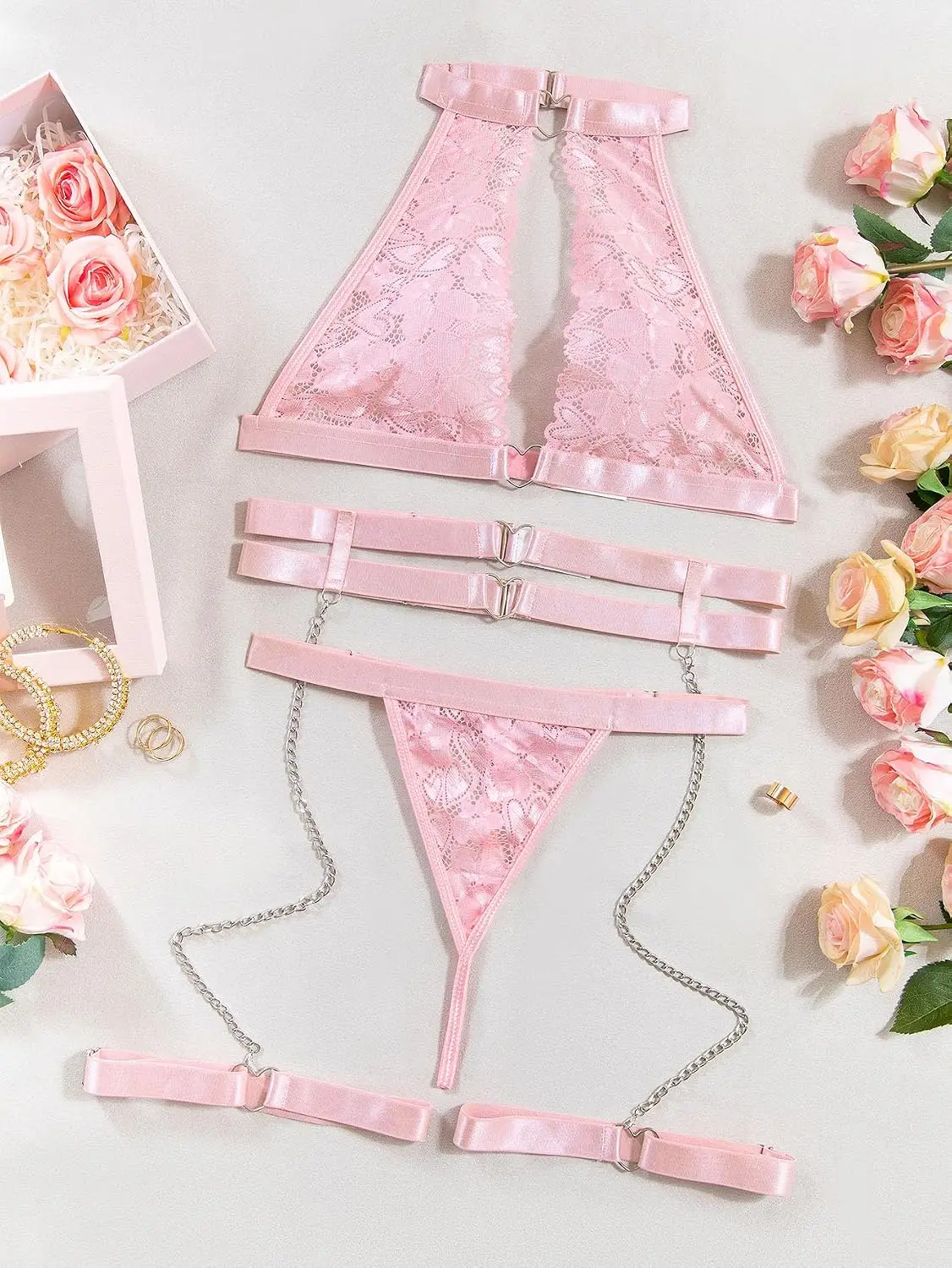 ชุดชั้นในเซ็กซี่แบบ 3 ชิ้น ยี่ - Garter Belt Set บทวิจารณ์และราคา